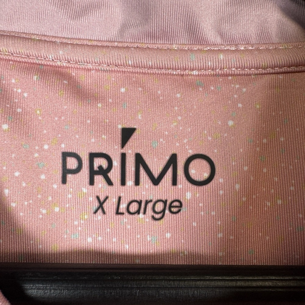 Primo Golf Men's Size XL Pink Blade Polo Performance Shirt Speckle Stretch SS - Picture 4 of 9